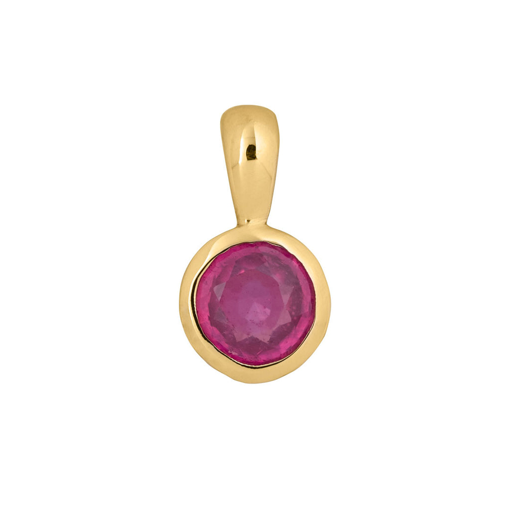 Gold deals ruby pendant